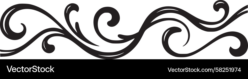 Intricate Swirl Border Pattern Vector Image
