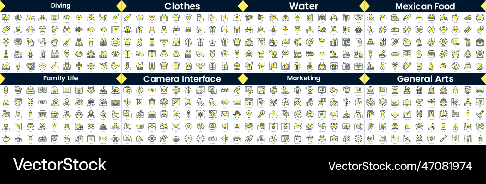 Linear style icons pack in this bundle include Linear style icons pack in this bundle include vector image