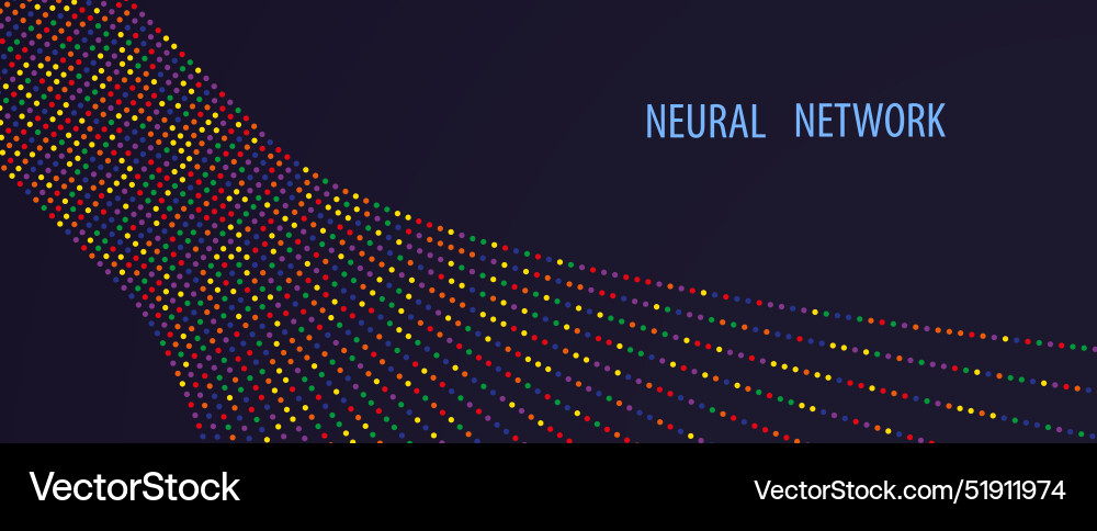 Neural network concept connected cells with links Vector Image