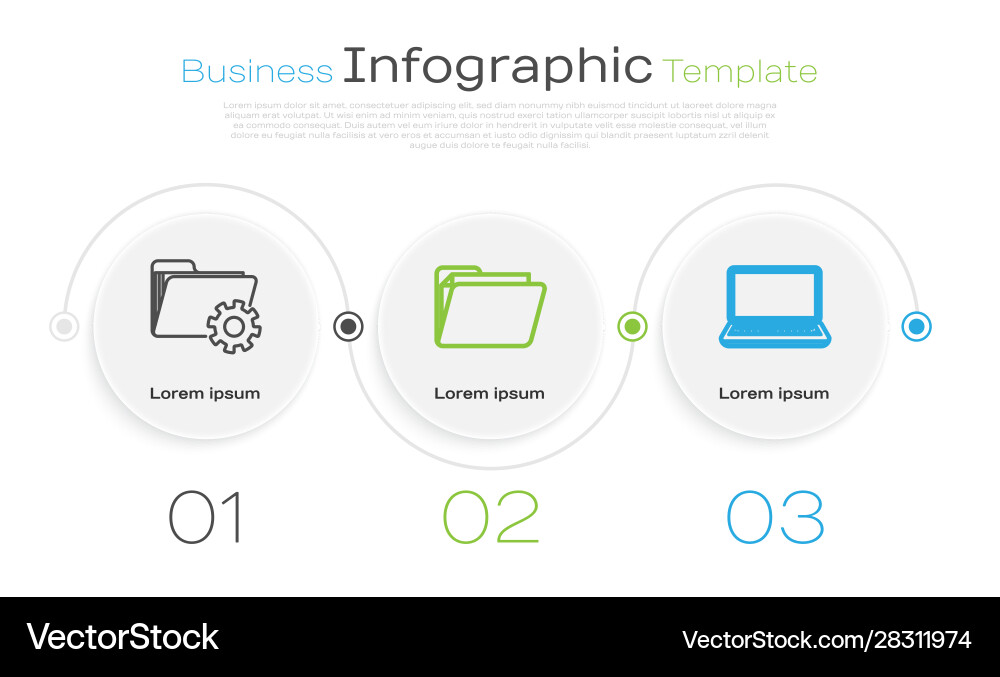 Set line folder settings with gears document Set line folder settings with gears document vector image