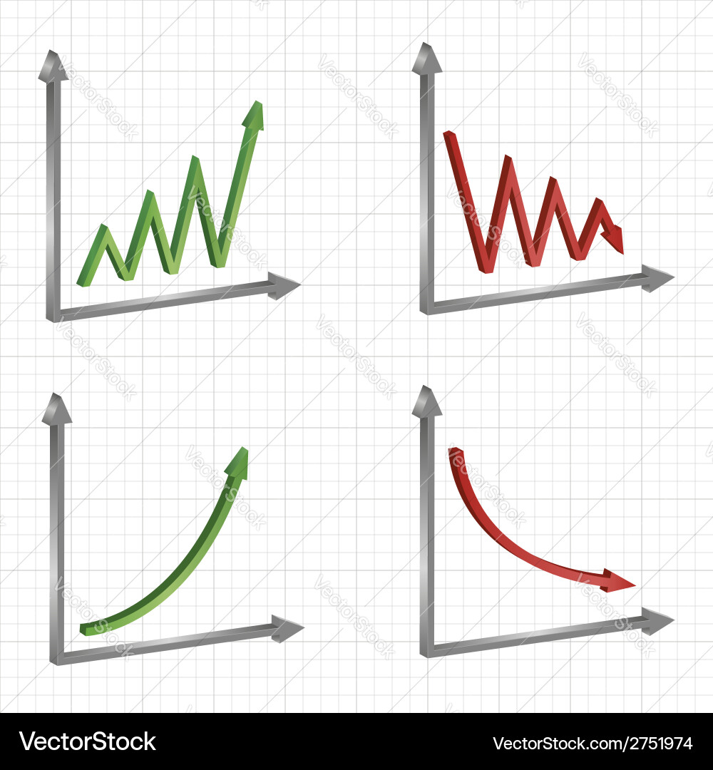 Set of different business graphs and charts Vector Image