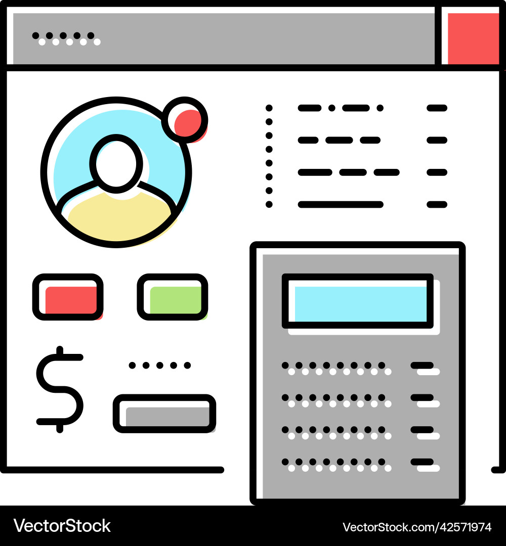 Settlements on behalf of clients color icon Vector Image