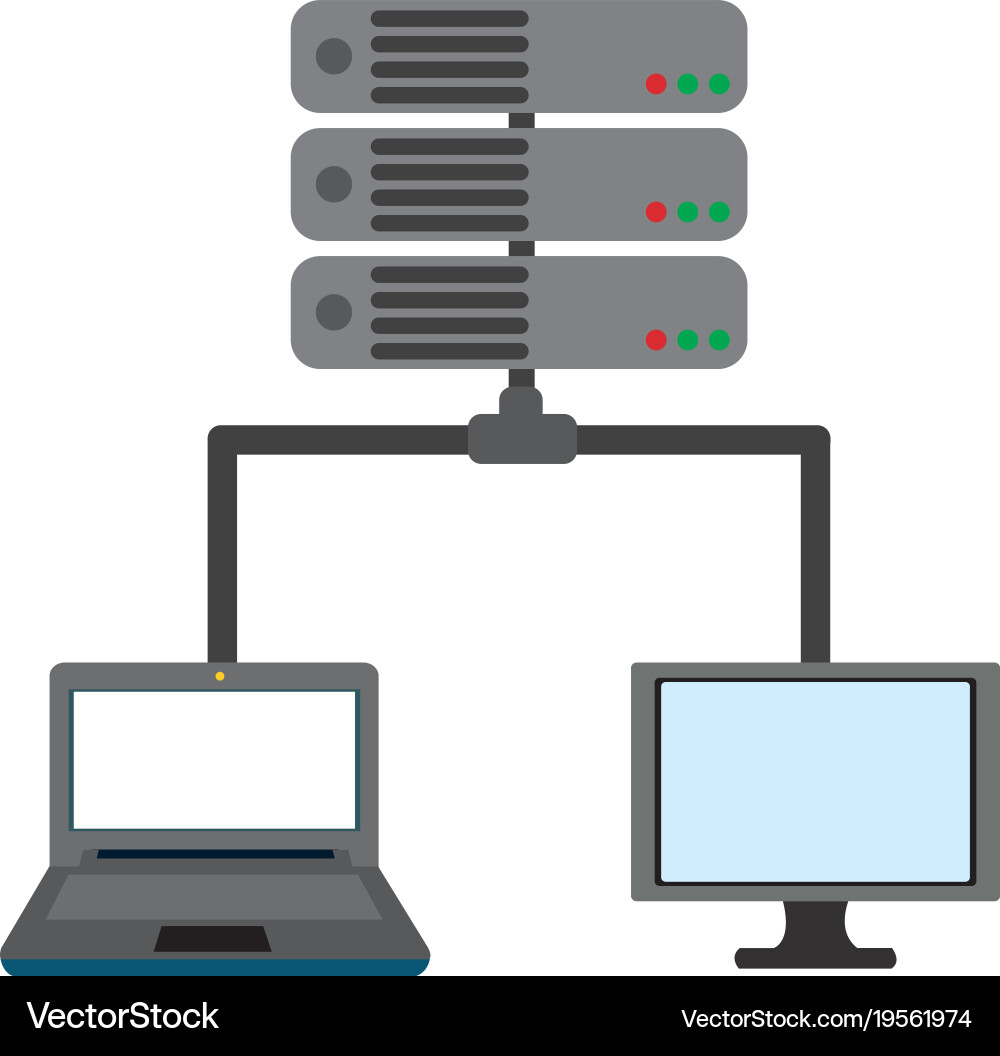 Web hosting design Vector Image