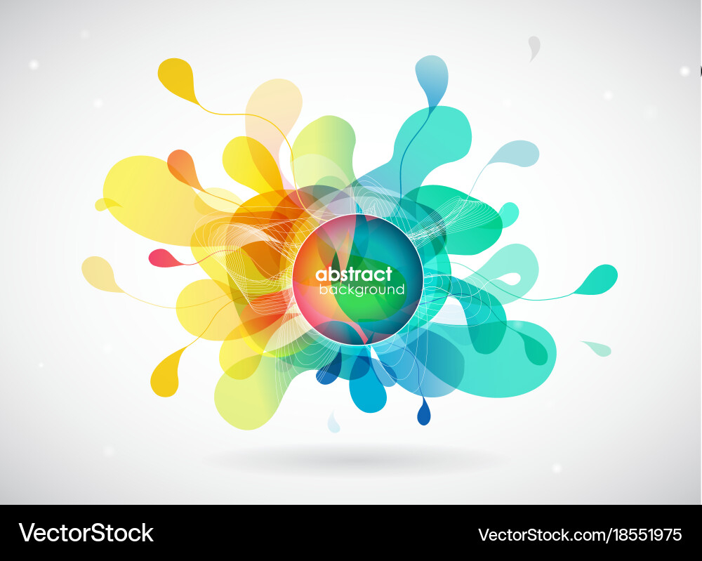 Abstract colored background with different shapes vector image