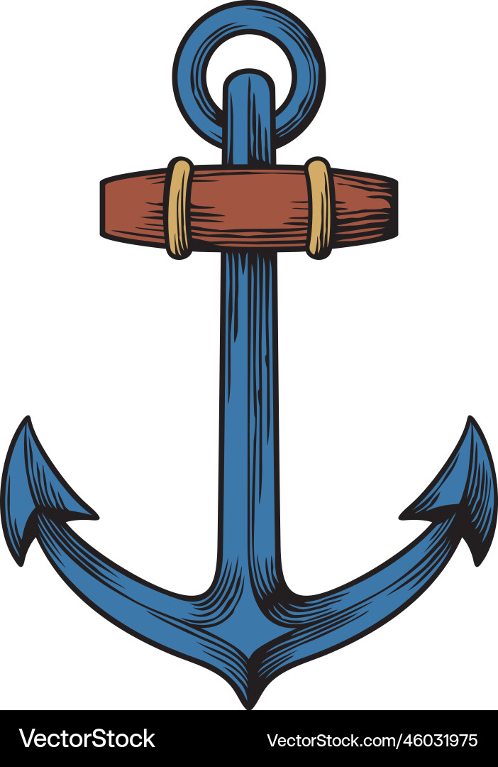 Anchor design color Anchor design color vector image