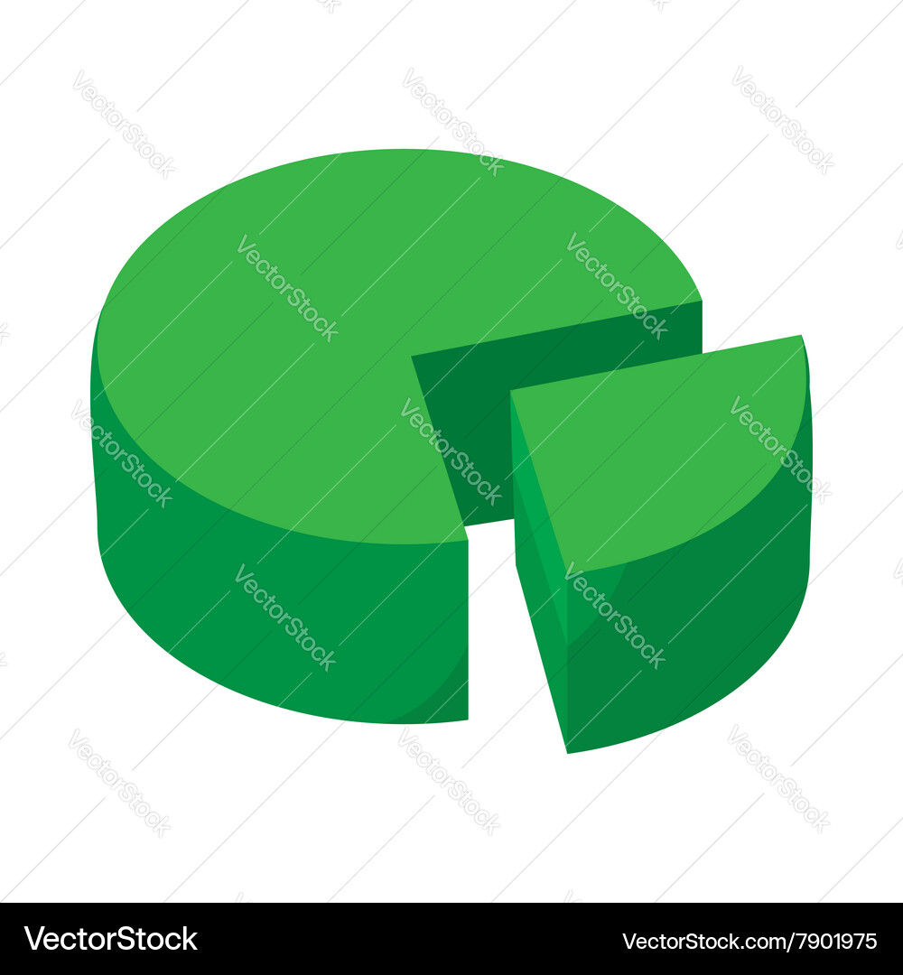 Cartoon Pie Diagramm Icon Vektorbild