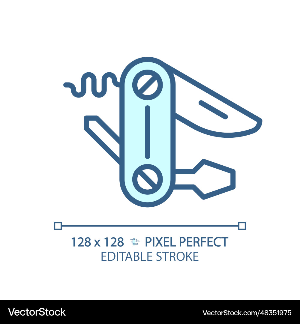 Customizable utility knife simple thin linear Customizable utility knife simple thin linear vector image