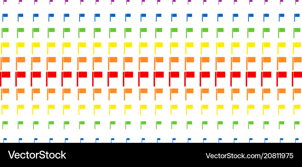 Flaggenform halbtone spektrale Array Flaggenform halbtone spektrale Array vektorbild