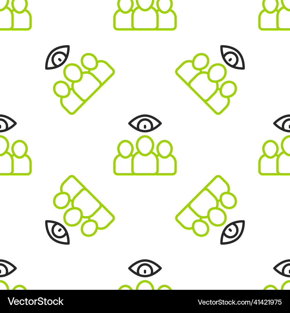 Line spy agent icon isolated seamless pattern Vector Image