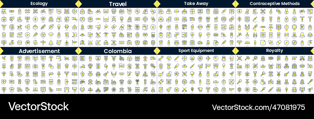 Linear style icons pack in this bundle include Linear style icons pack in this bundle include vector image