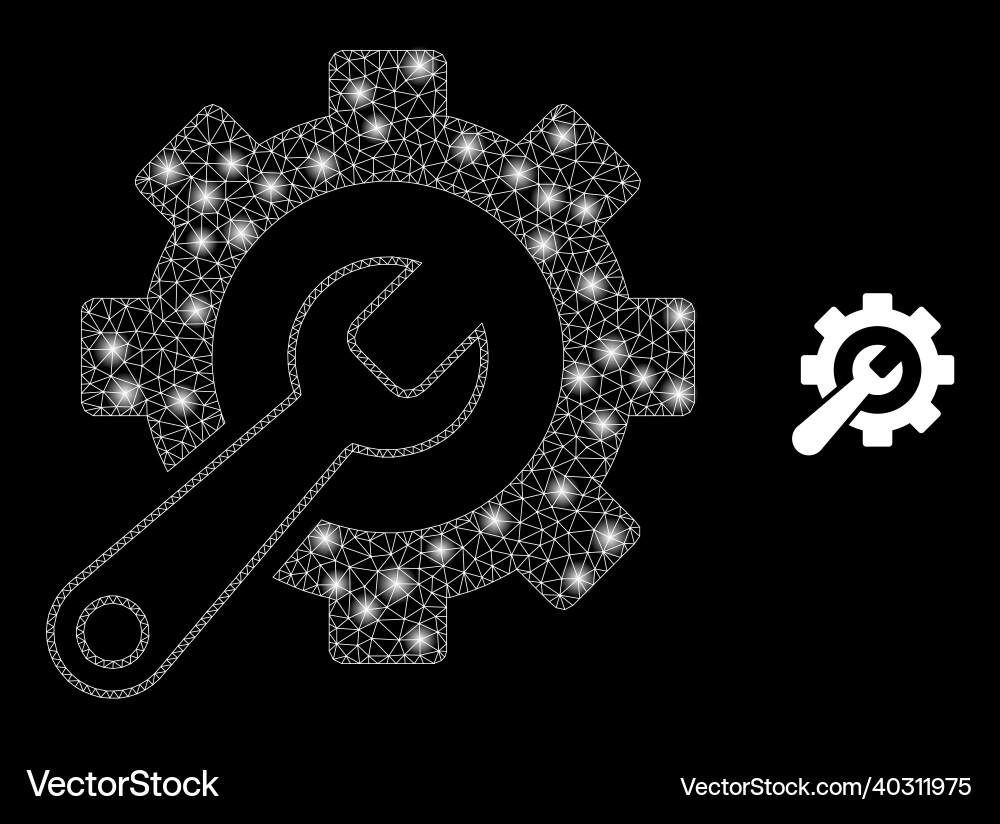 Mesh web service tools with illumitated Mesh web service tools with illumitated vector image