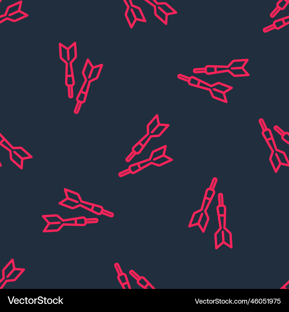 Red line dart arrow icon isolated seamless pattern Red line dart arrow icon isolated seamless pattern vector image
