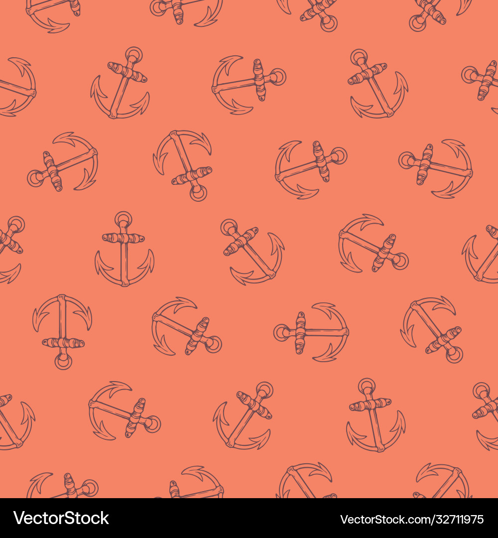 Rotated Anchor Pattern vector image