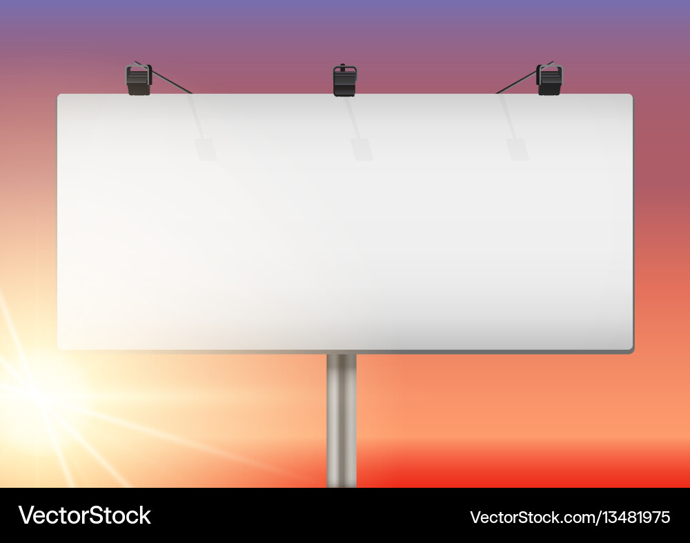 Schließen leere Mockup Billboard Schließen leere Mockup Billboard vektorbild