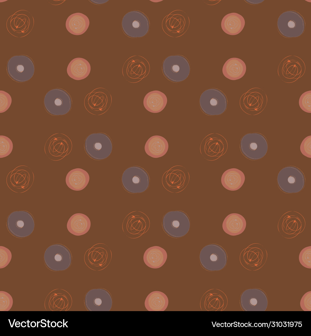 Scribbled ink line circle seamless pattern Scribbled ink line circle seamless pattern vector image