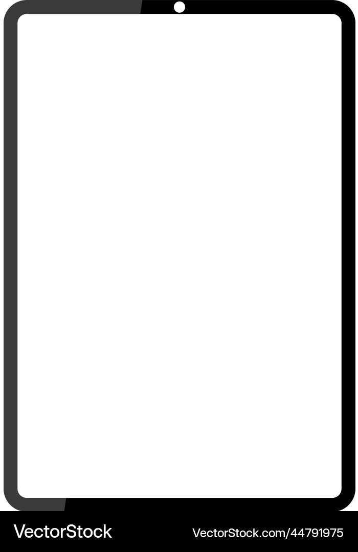 Simple tablet mock up with blank transparent Simple tablet mock up with blank transparent Vector Image
