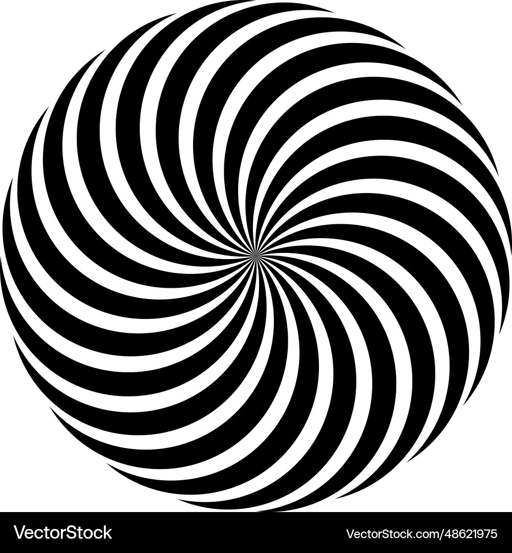 Spiral circular pattern lollipop twisted rays pop vector image