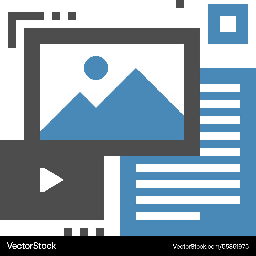Unstructured data flat web icon concept Vector Image