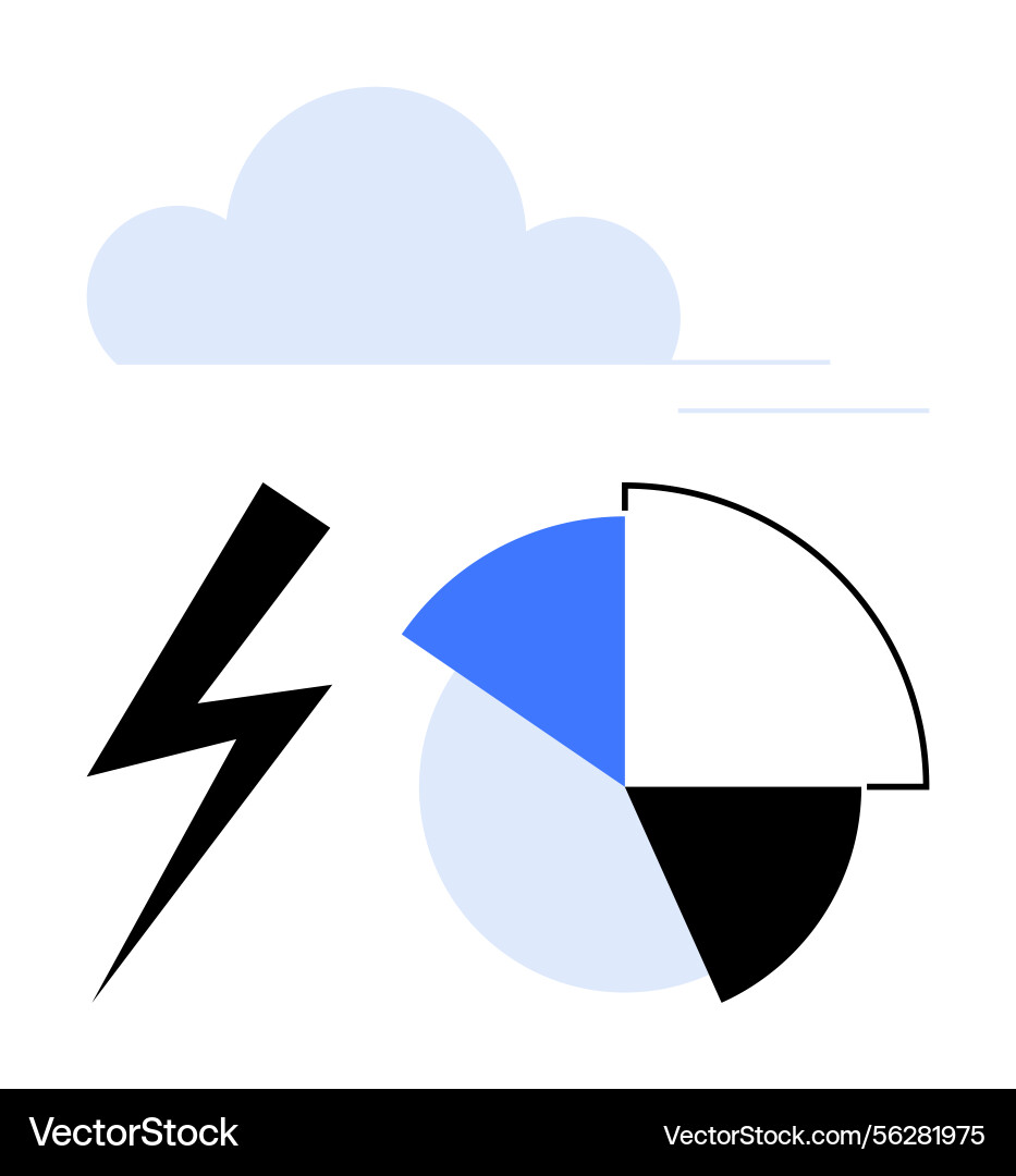 Weather and data analytics highlights with pie Weather and data analytics highlights with pie vector image