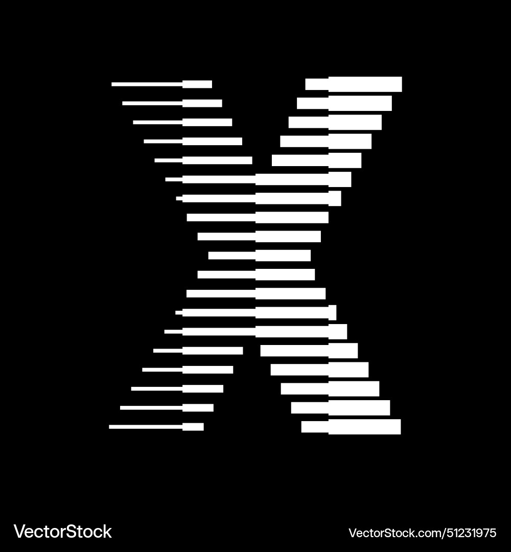 X letter lines logo icon Royalty Free Vector Image