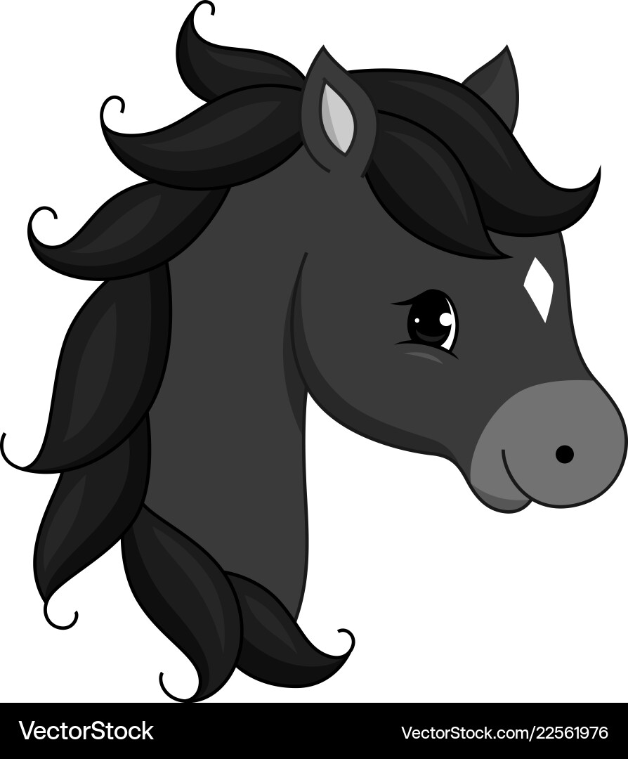 Adorable cartoon horse character