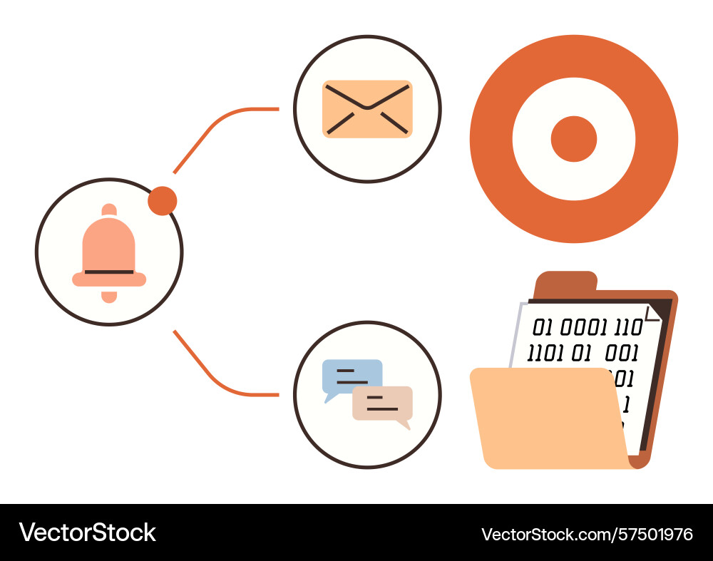 Digital communication tools and data management Digital communication tools and data management vector image