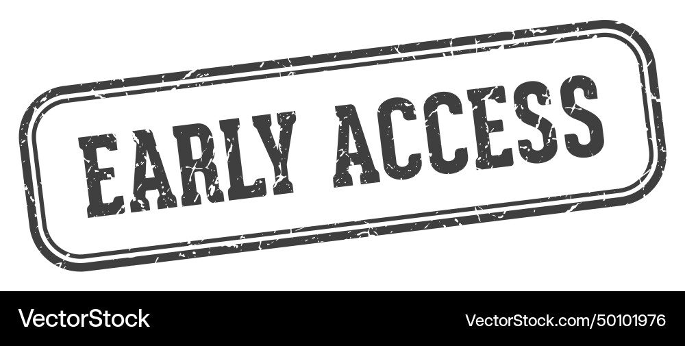 Early access stamp rectangular Vector Image