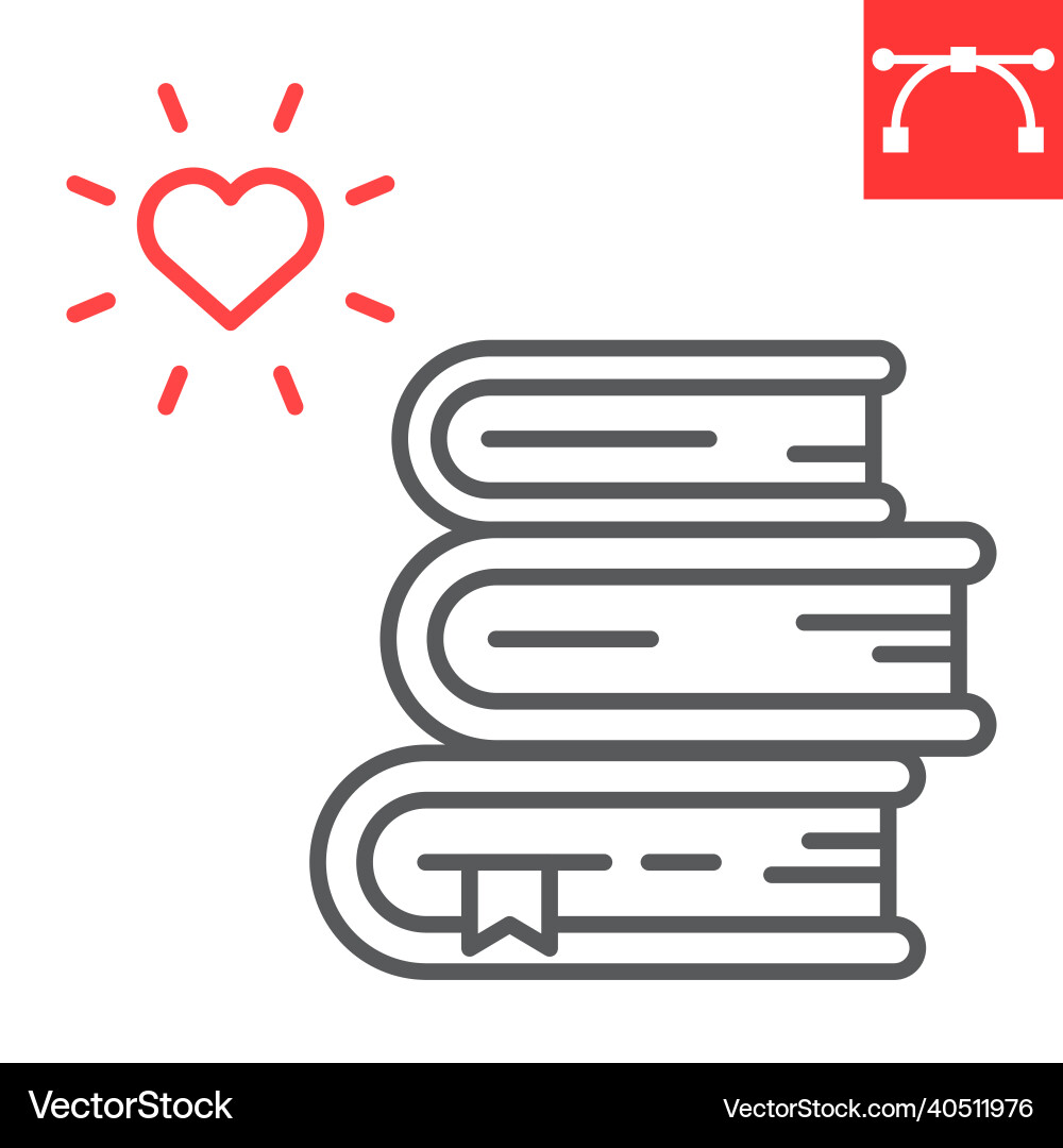 Educational books distribution line icon Educational books distribution line icon vector image