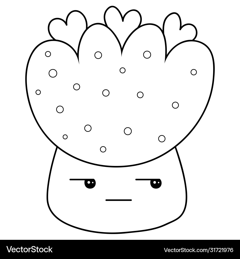 Ein Kinder Färbung Buchseite kawaii Cupcake Ein Kinder Färbung Buchseite kawaii Cupcake vektorbild