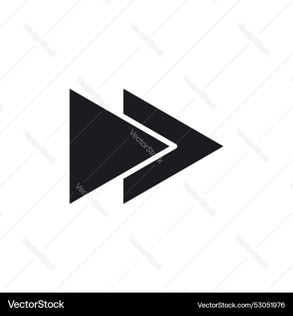 Fast forward icon set next arrow button play Vector Image