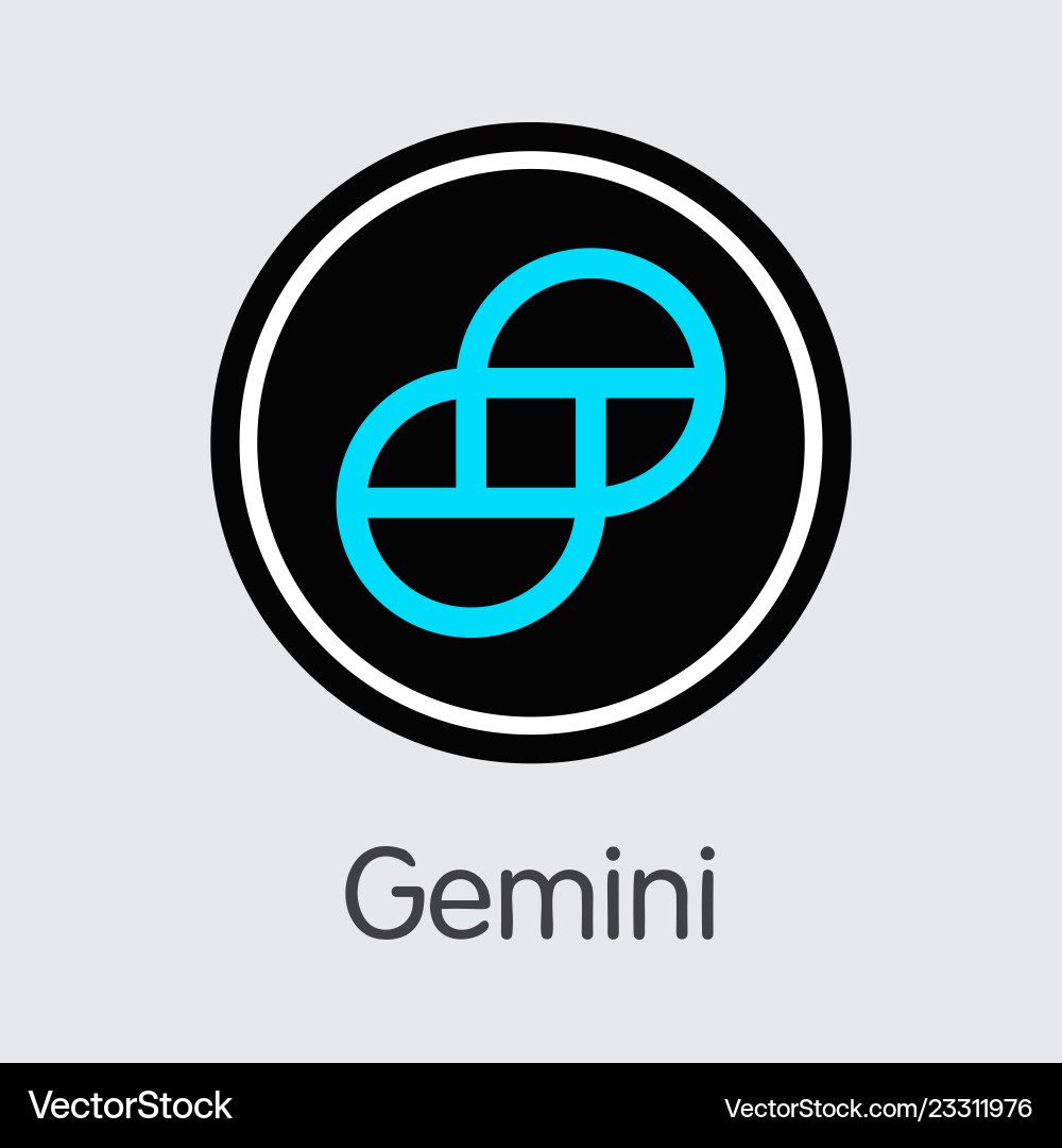 Gemini Cryptocurrency Logo – Royalty-Free Vector | VectorStock
