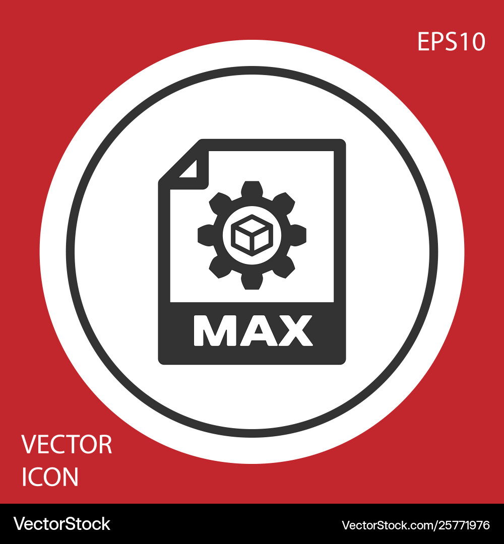 Grey max file document icon download button Grey max file document icon download button vector image