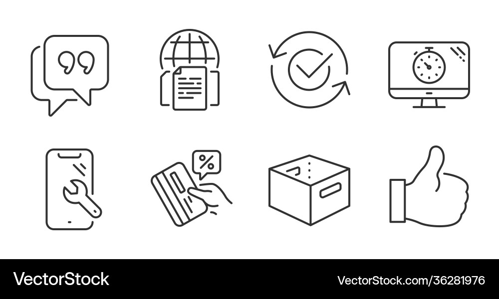 Internet documents like and seo timer icons set Internet documents like and seo timer icons set vector image