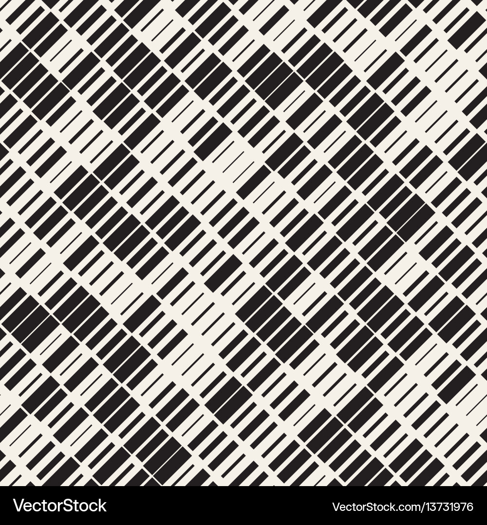Irregular Black and White Dash Pattern Vector Image