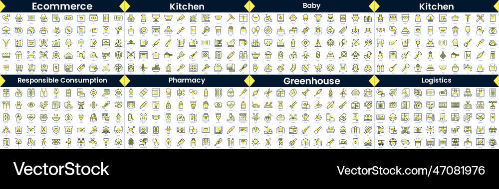 Linear style icons pack in this bundle include Linear style icons pack in this bundle include vector image