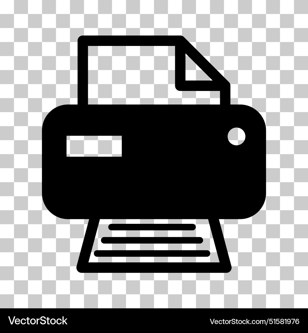 Printer document web icon printout machine vector image