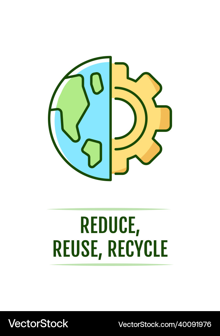 Reduce Reuse Recycle Card Vector Image