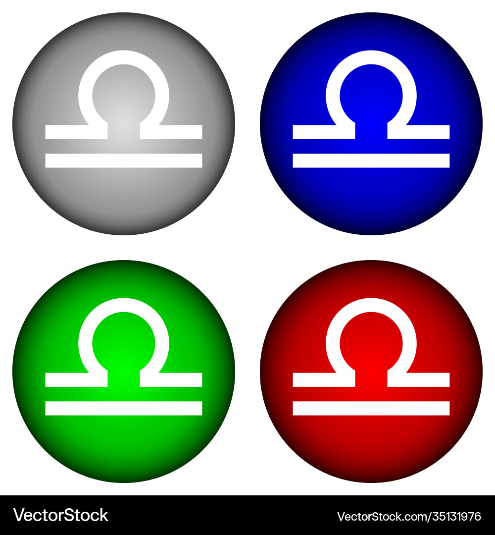 Set buttons with libra symbols Set buttons with libra symbols Vector Image