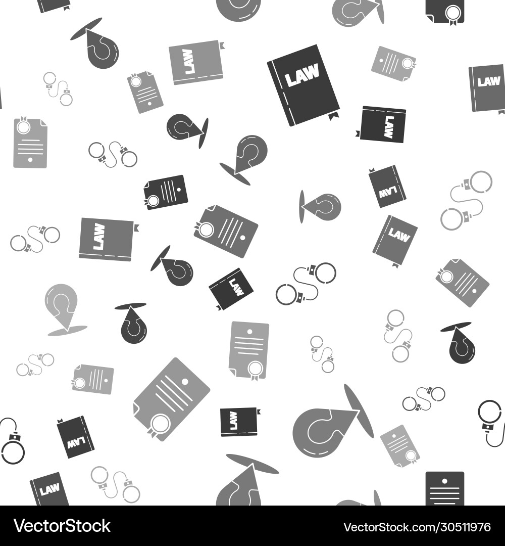 Set law book map marker with a silhouette Vector Image
