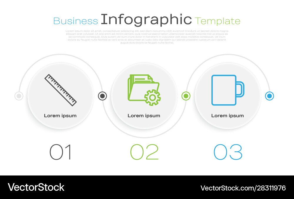 Set line ruler folder settings with gears Set line ruler folder settings with gears Vector Image