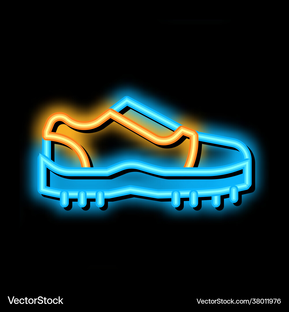 Sneaker für Cricket Neon Glühsymbol Sneaker für Cricket Neon Glühsymbol vektorbild