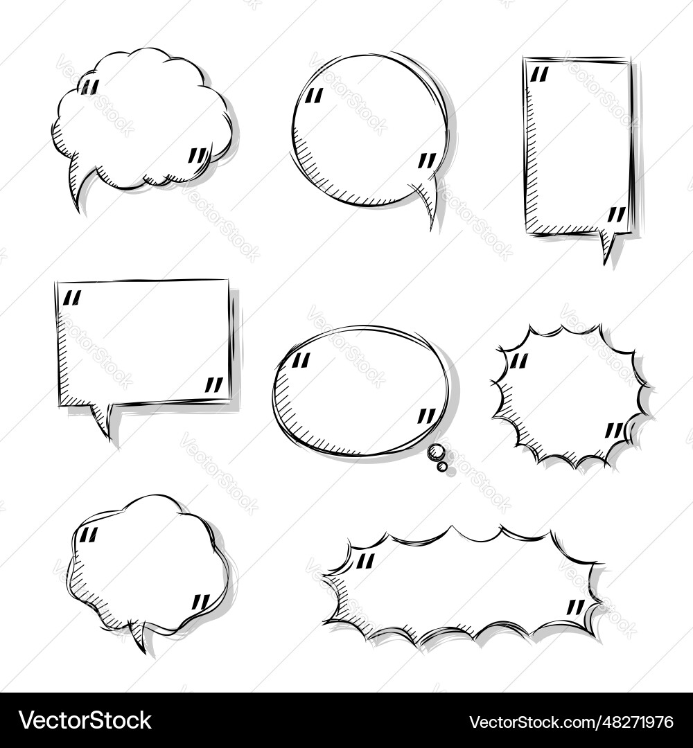 Speech bubble balloon with quotation marks Speech bubble balloon with quotation marks Vector Image