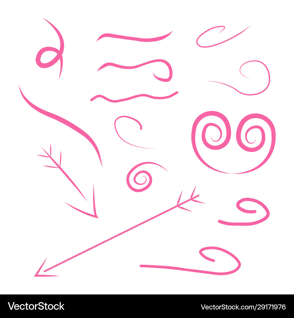 Spiral and lines a curve shape or pattern vector image