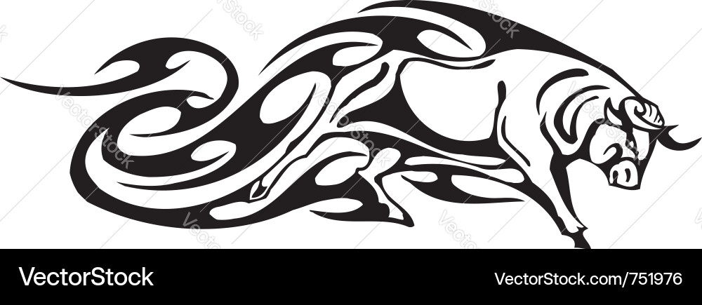 Tribal Bull - Strength & Power Vector Image