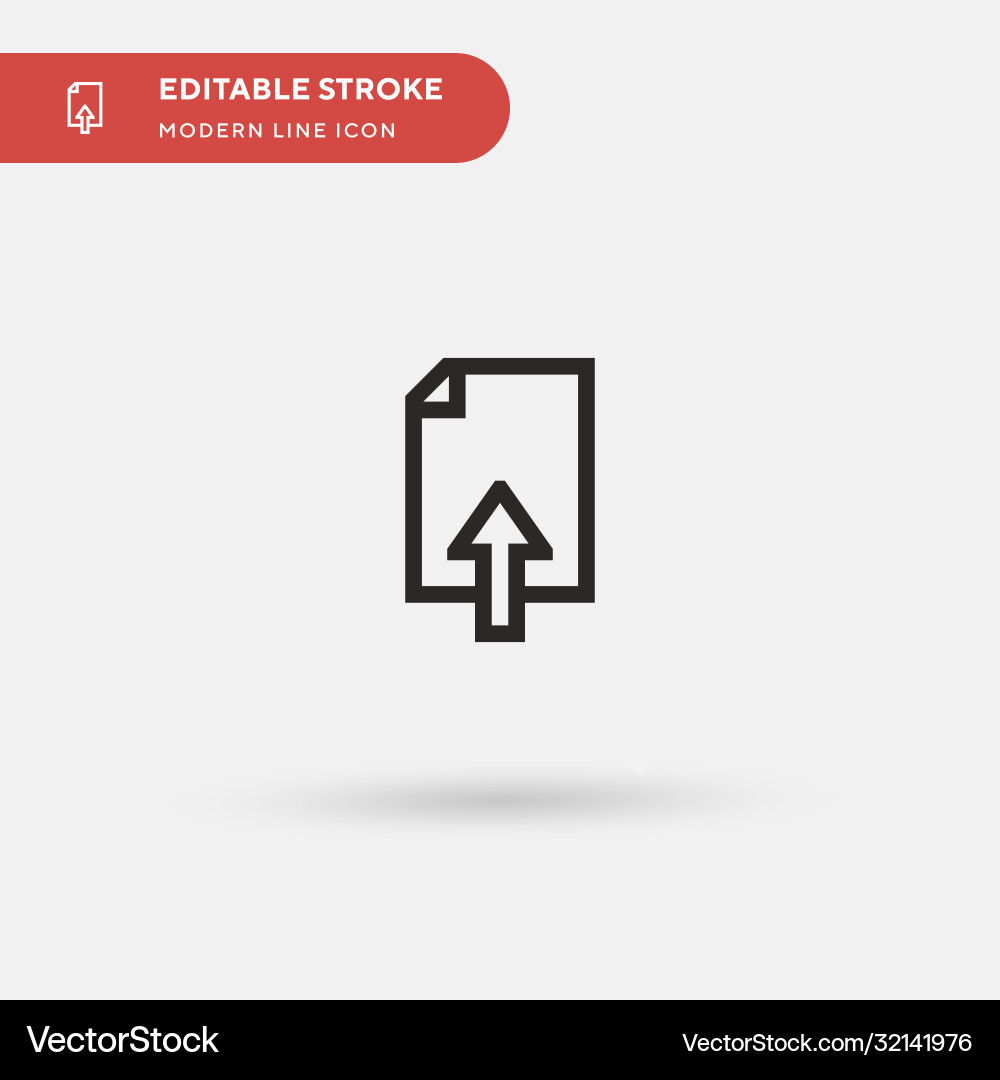 Upload file simple icon Upload file simple icon Vector Image