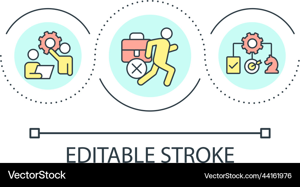 Work avoidance loop concept icon Work avoidance loop concept icon vector image