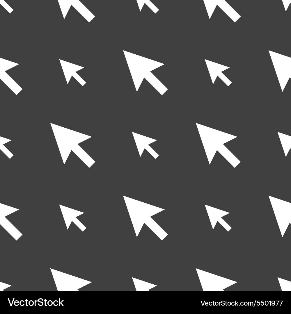 Arrow cursor computer mouse icon sign seamless vector image