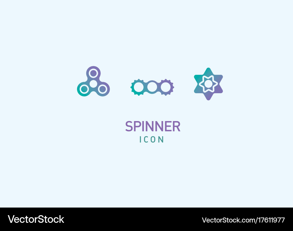 Design linear multicolored icons of fidget vector image
