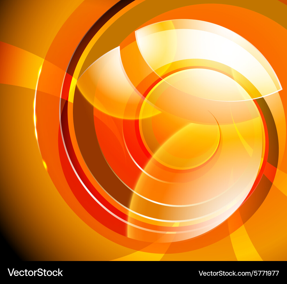 Dynamic Red and Gold Abstract Swirl vector image
