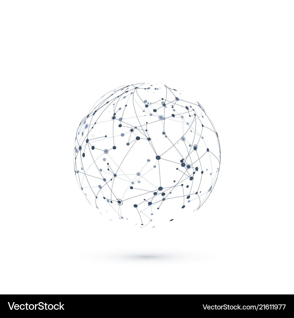 Global Network Structure Vector Image